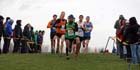 Yared Hagos (Wallsend) leads eventual winner Dan Garbutt (Durham City) during the senior mens North Eastern Cross Country, Champs., Temple Park, South Shields. Photo: David T. Hewitson/Sports for All Pics